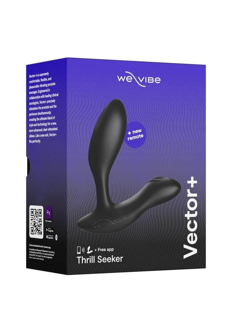 We-Vibe Vector+ Rechargeable Silicone Vibrating Prostate Massager with Remote Control