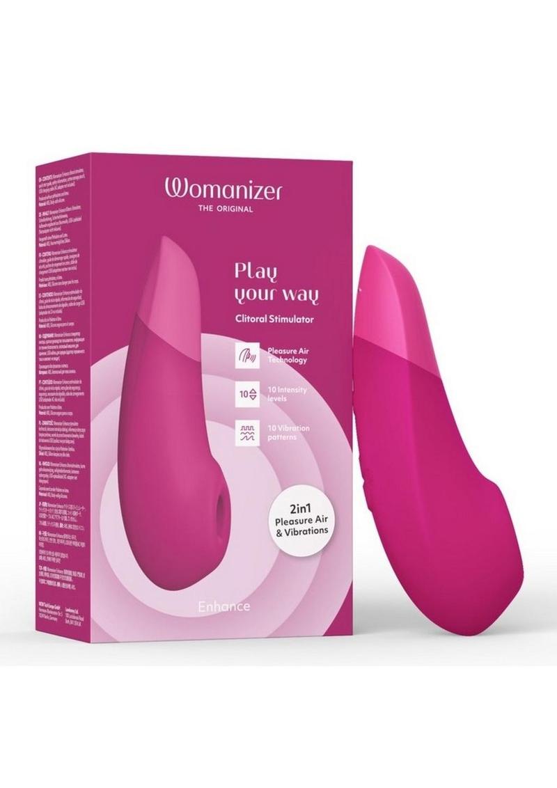 Womanizer Enhance Rechargeable Silicone Clitoral Stimulator - Vibrant - Pink