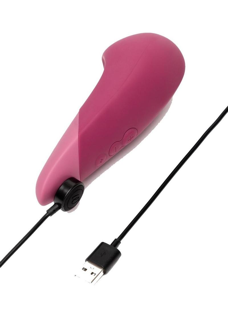 Womanizer Vibe Rechargeable Silicone Clitoral Vibrator - Dusky