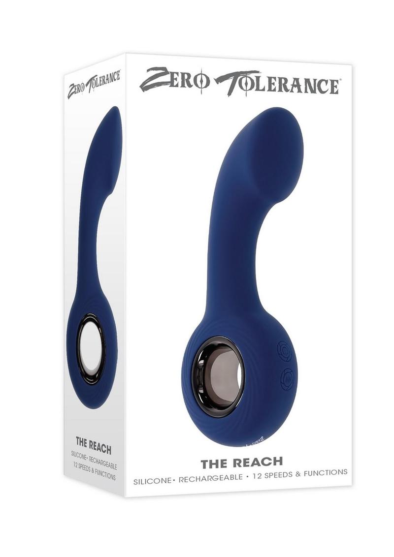 Zero Tolerance Reach Rechargeable Silicone Anal Plug - Blue