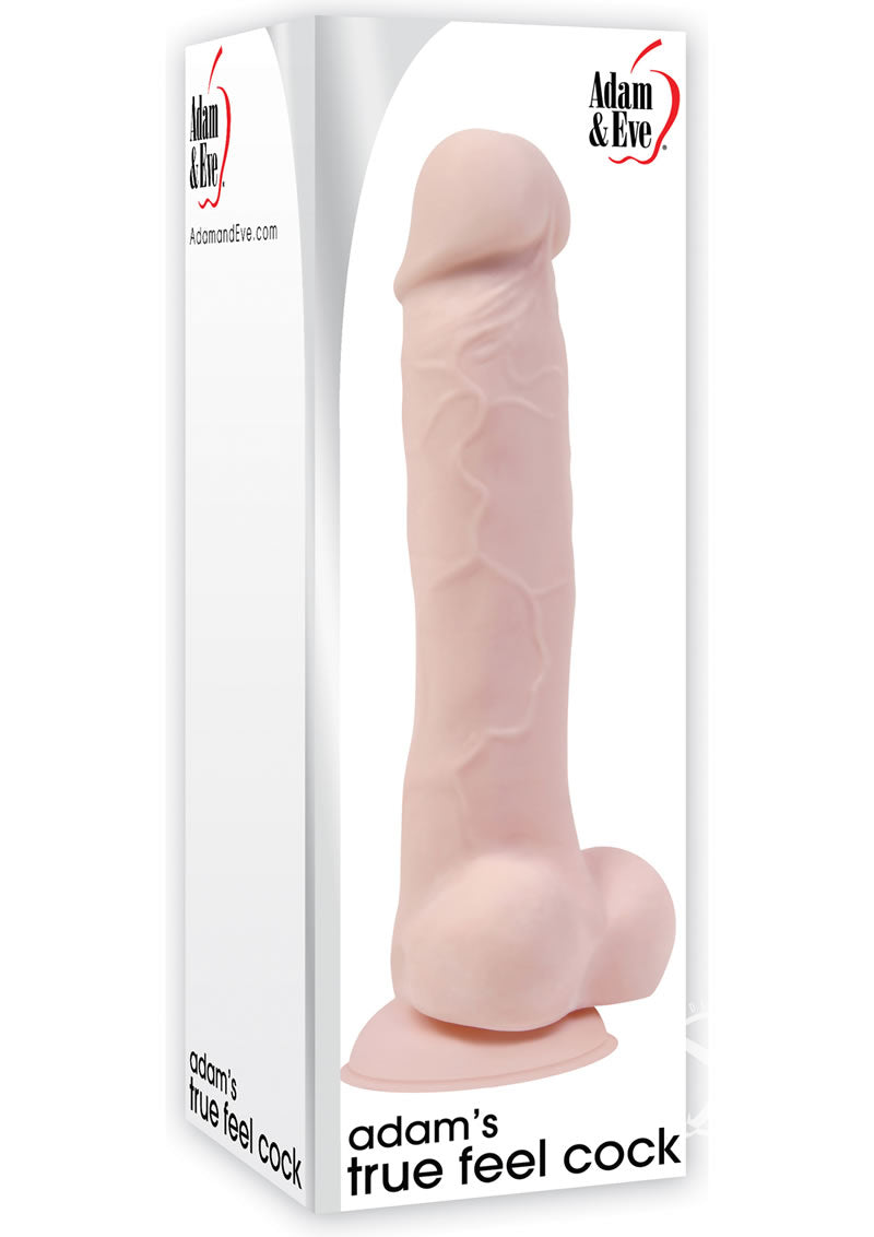 Adam and Eve - Adam's True Feel Cock Dildo - Flesh/Vanilla - 7in