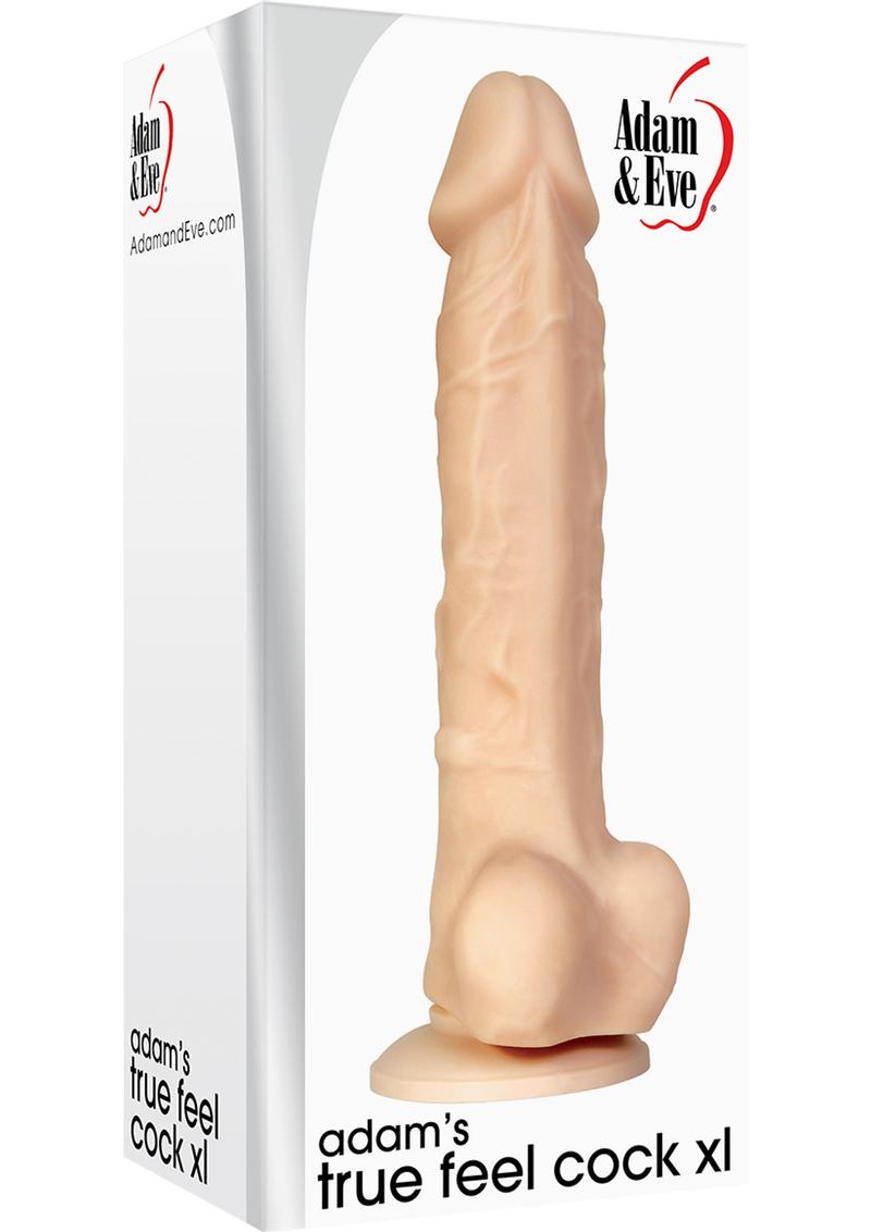 Adam and Eve - Adam's True Feel Cock XL Dual Density Dildo - Vanilla - XLarge - 10.5in