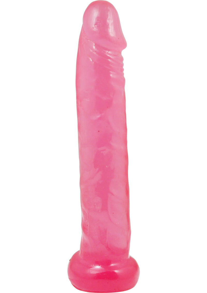 Adam and Eve Pink Jelly Slim Dildo - Pink - 5in