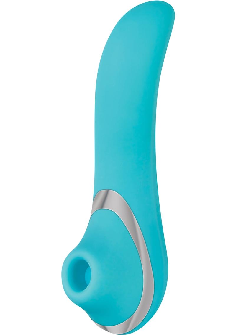 Adam and Eve The French Kiss Her Rechargeable Silicone Clit Stimulator - Aqua