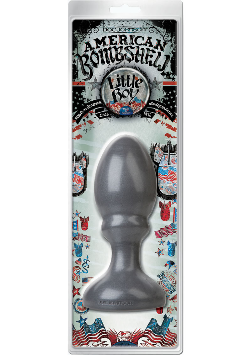 American Bombshell Little Boy Anal Plug - Grey/Gun Metal