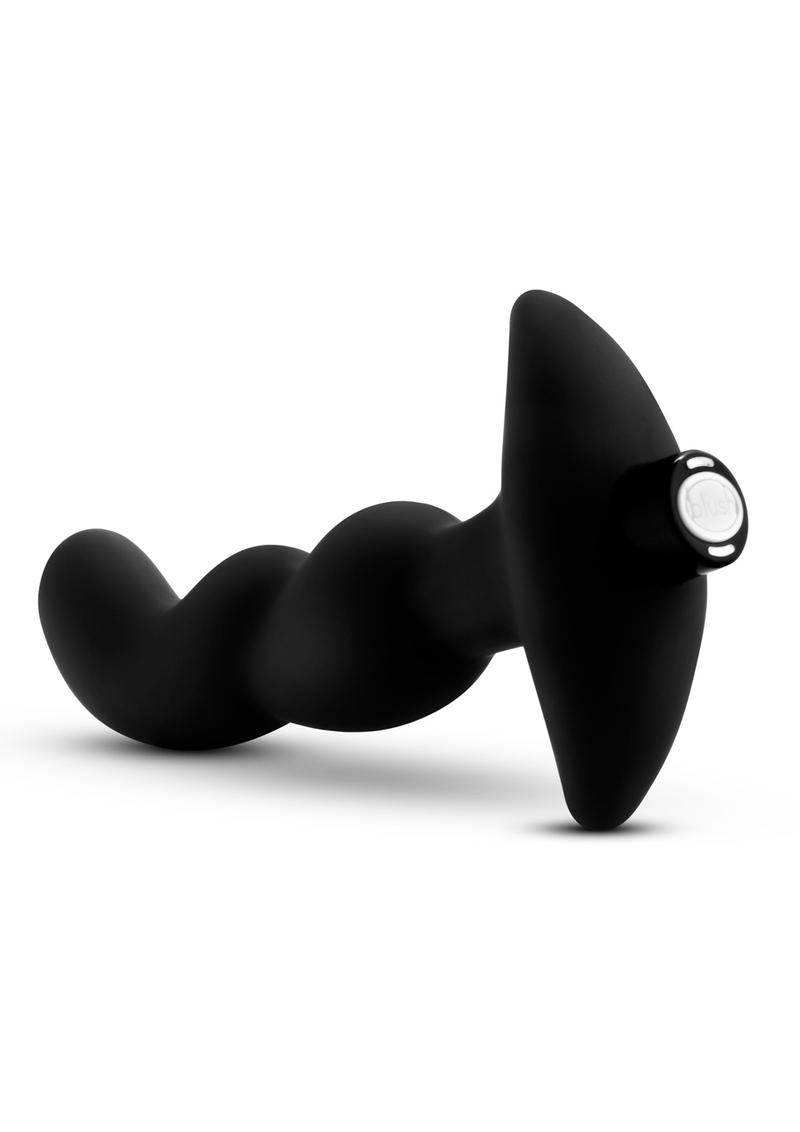 Anal Adventures Platinum Silicone Rechargeable Vibrating Prostate Massager 03 - Black