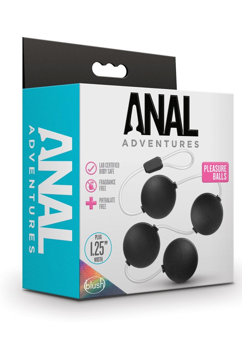 Anal Adventures Pleasure Balls - Black