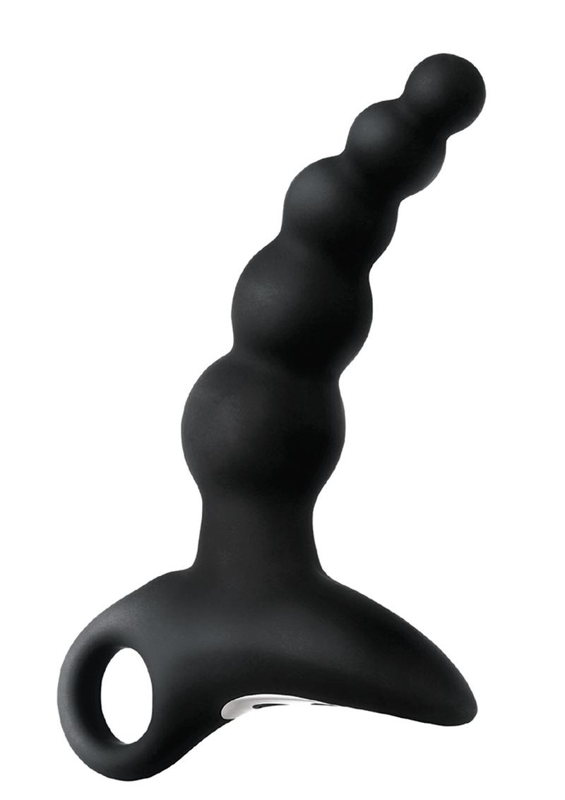 Anal-Ese Collection Rechargeable Vibrating Silicone Alpha Plug #2 - Black