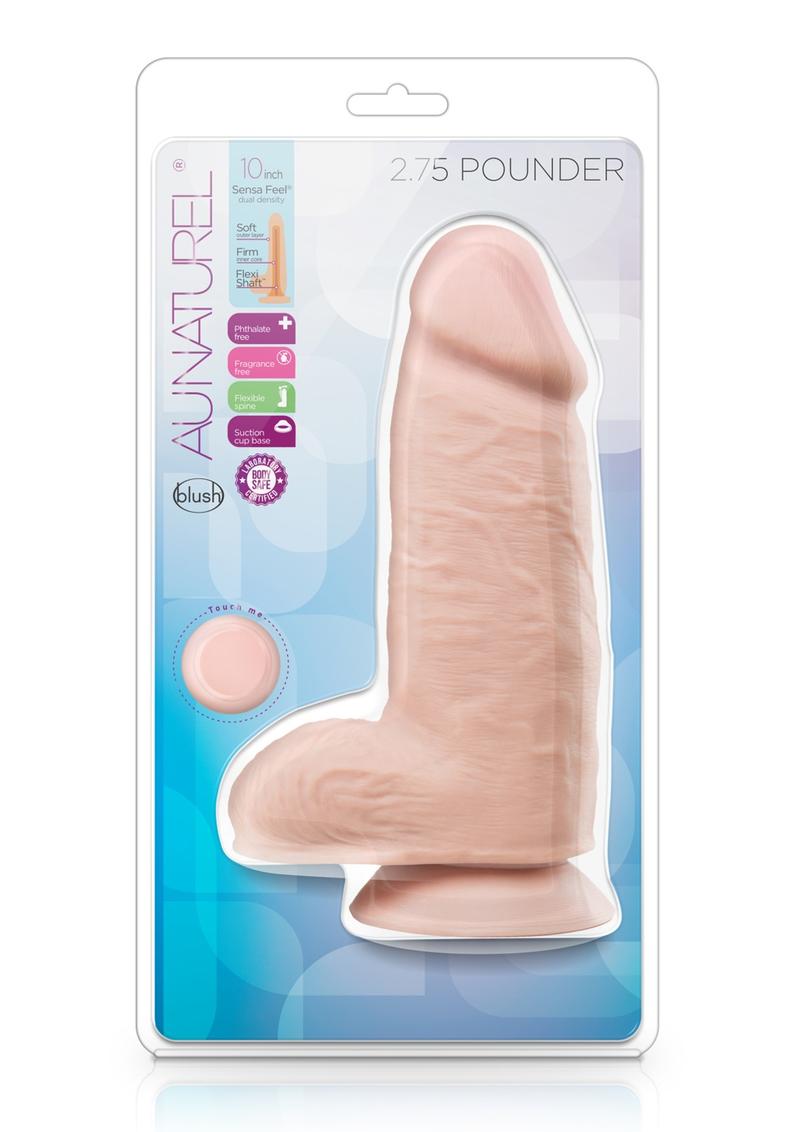 Au Naturel Pounder Dildo with Suction Cup - Vanilla - 10in