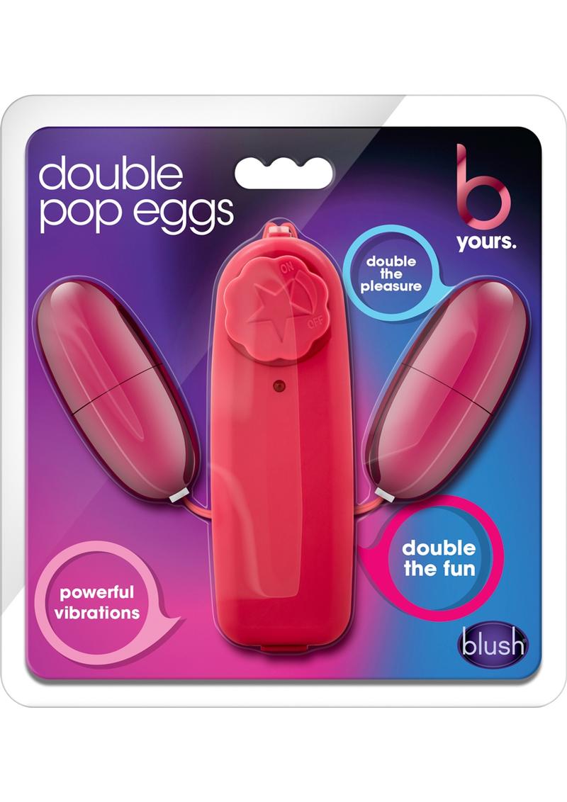 B Yours Double Pop Eggs with Remote Control - Cerise - Pink