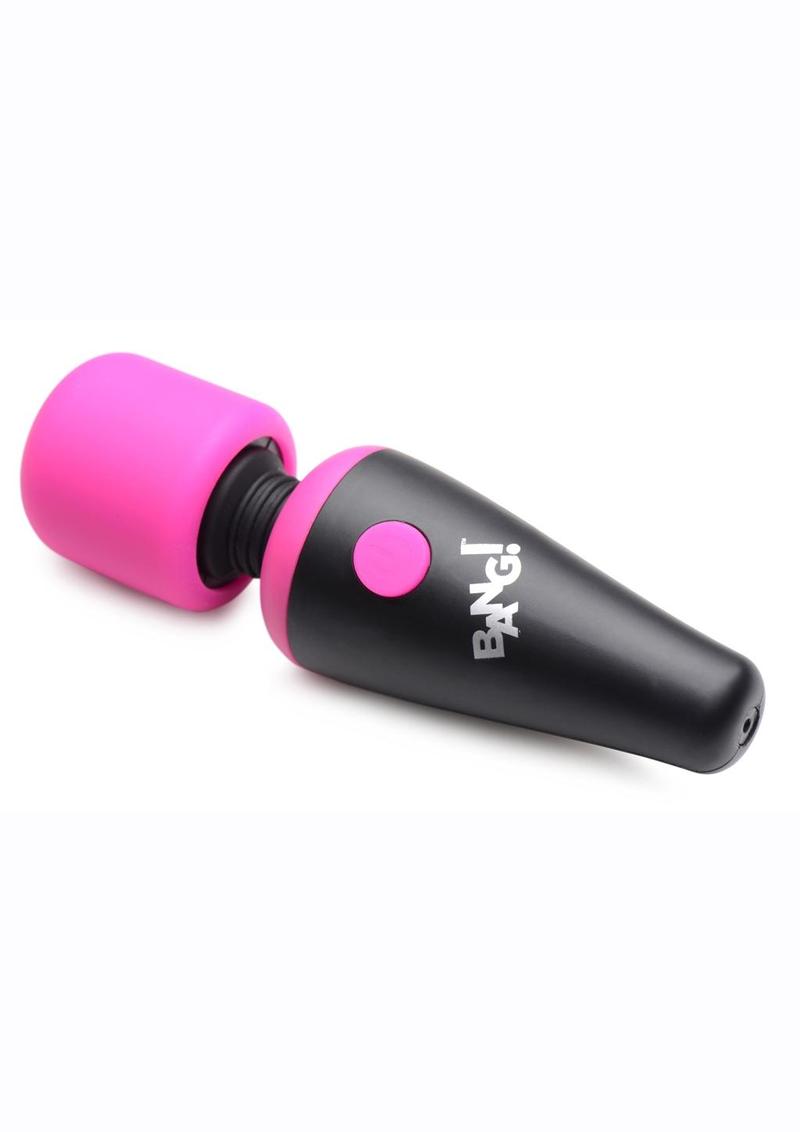 Bang! 10x Vibrating Mini Rechargeable Silicone Wand Massager - Pink