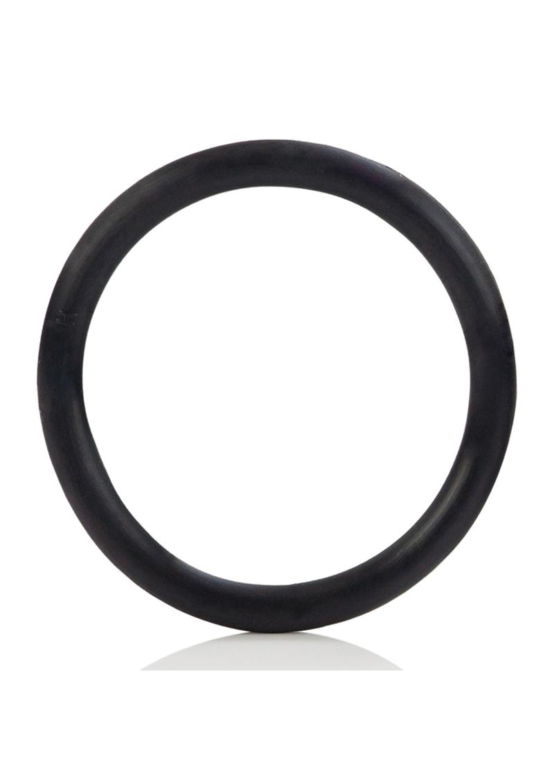 Black Rubber Cock Ring - Black - Large