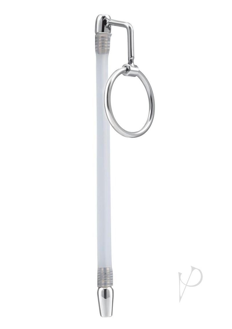 Blue Line Stainless Steel Cock Ring Catheter Urethral Plug