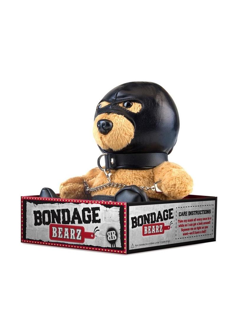 Bondage Bearz Sal The Slave Stuffed Animal - Black/Brown