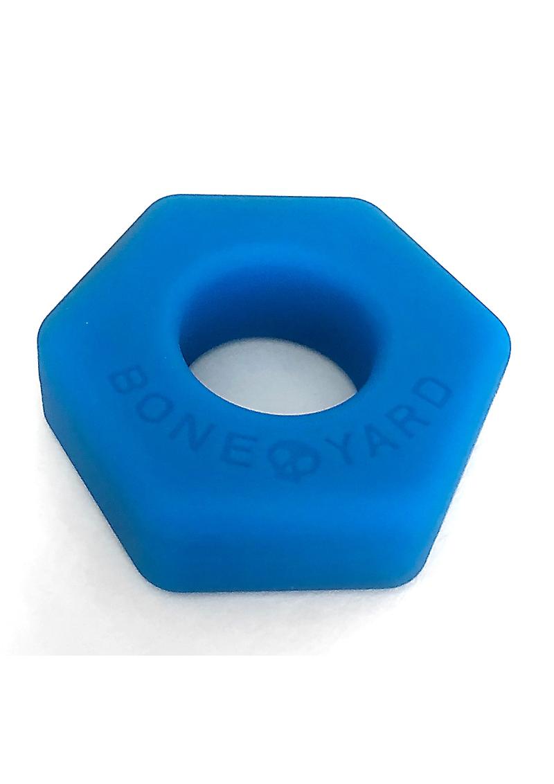 Boneyard Bust A Nut 2x Stretch Silicone Cock Ring Ball Stretcher - Blue