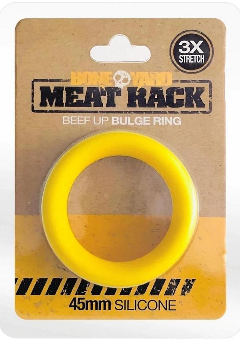 Boneyard Meat Rack Beef Up Bulge Ring 3x Stretch Silicone Cock Ring - Yellow