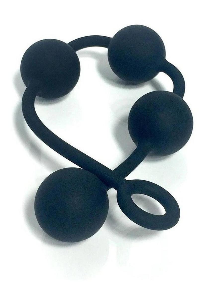 Boneyard Silicone Ass Ballz Anal Beads - Black - Medium