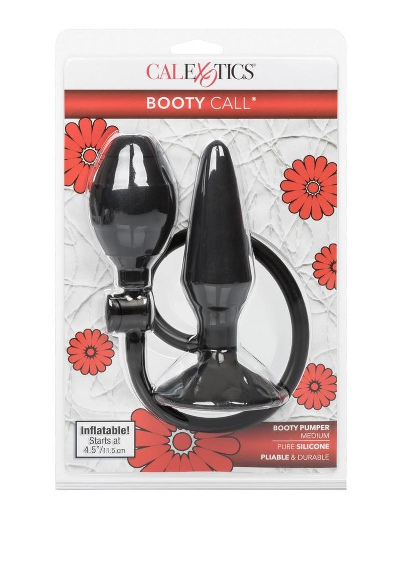 Booty Call Silicone Booty Pumper Butt Plug - Black - Medium