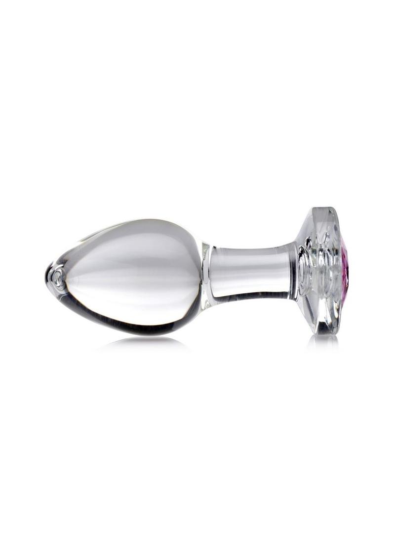 Booty Sparks Pink Gem Glass Anal Plug