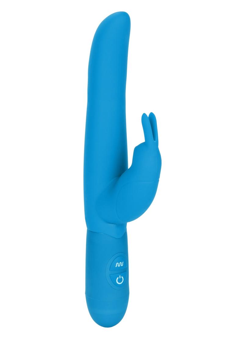 Bounding Bunny Silicone Rabbit Vibrator - Blue