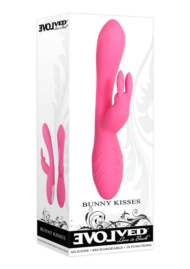 Bunny Kisses Rechargeable Silicone Rabbit Vibrator - Pink