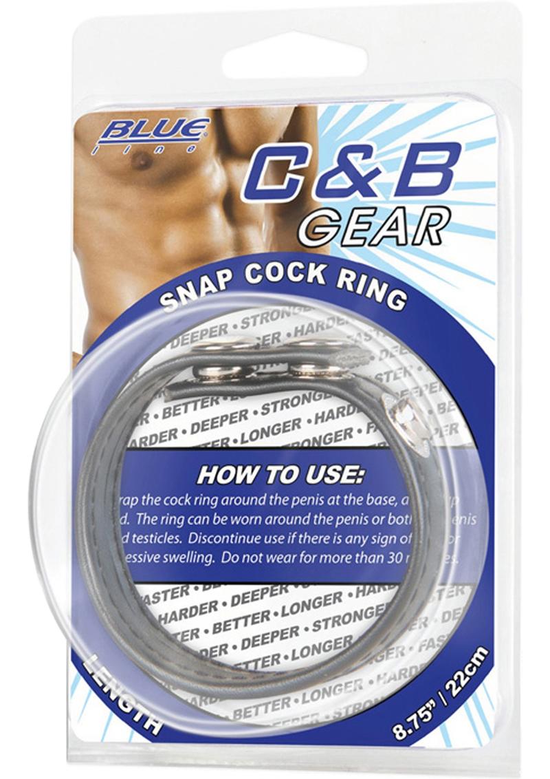 C and B Gear Snap Cock Ring - Black - 2in