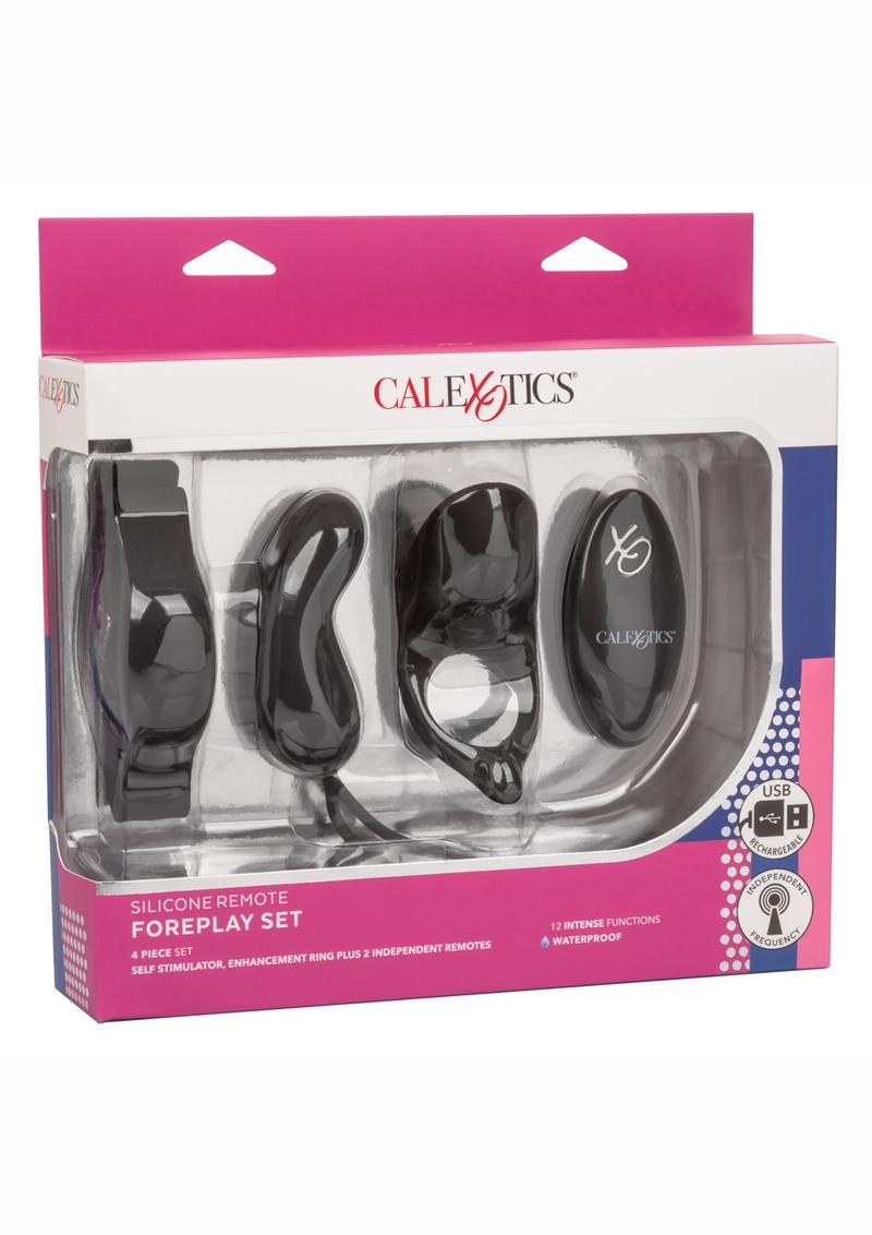 Calexotics Silicone Foreplay Kegel Ball Kit with Remote Control - Black