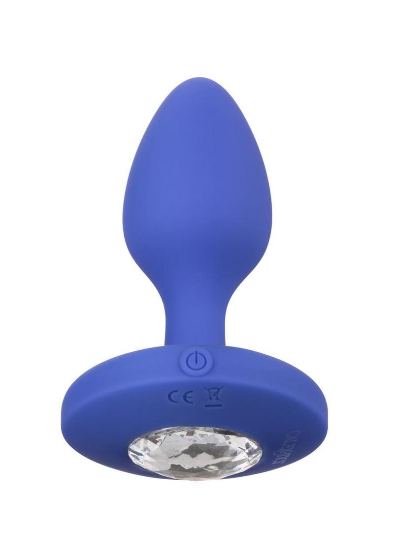 Cheeky Gems Rechargeable Silicone Vibrating Probe - Blue - Medium