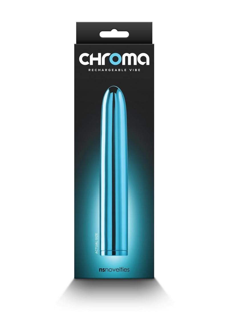 Chroma Classic Rechargeable Vibrator - Teal - 7in