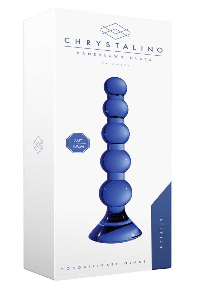 Chrystalino Stretch Glass Wand Dildo - Blue - 7in