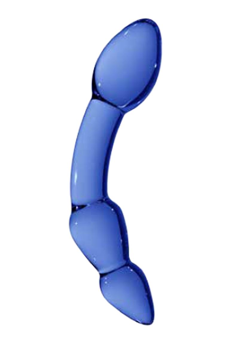 Chrystalino Superior Glass Wand Dildo - Blue - 7in