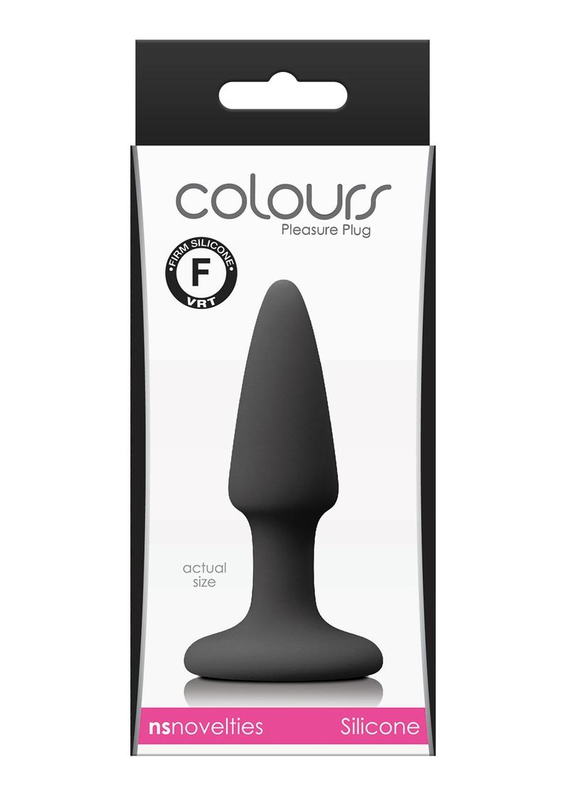 Colours Pleasure Plug Silicone Butt Plug - Mini - Black - XSmall