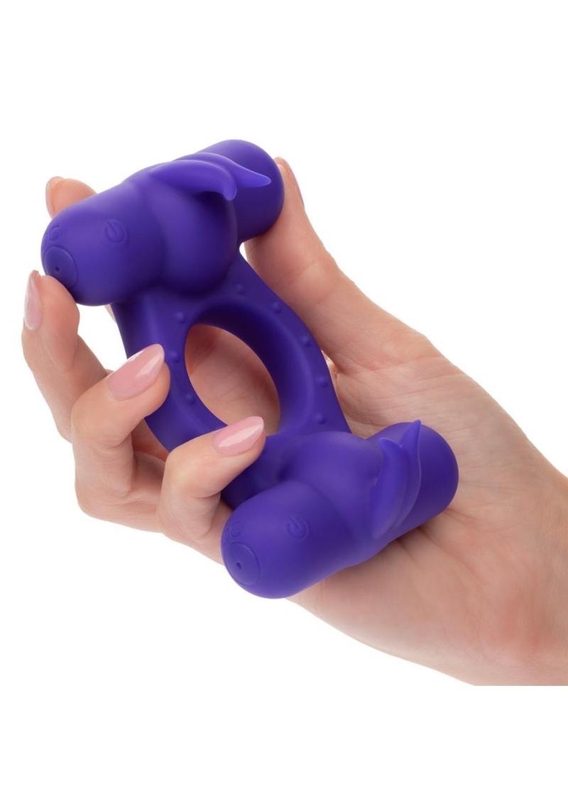 Couple's Enhancers Silicone Rechargeable Triple Orgasm Enhancer