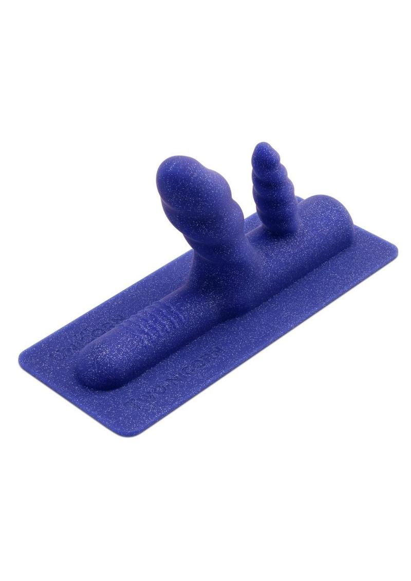 Cowgirl Unicorn Two-Nicorn Silicone Attachment - Blue/Navy Blue