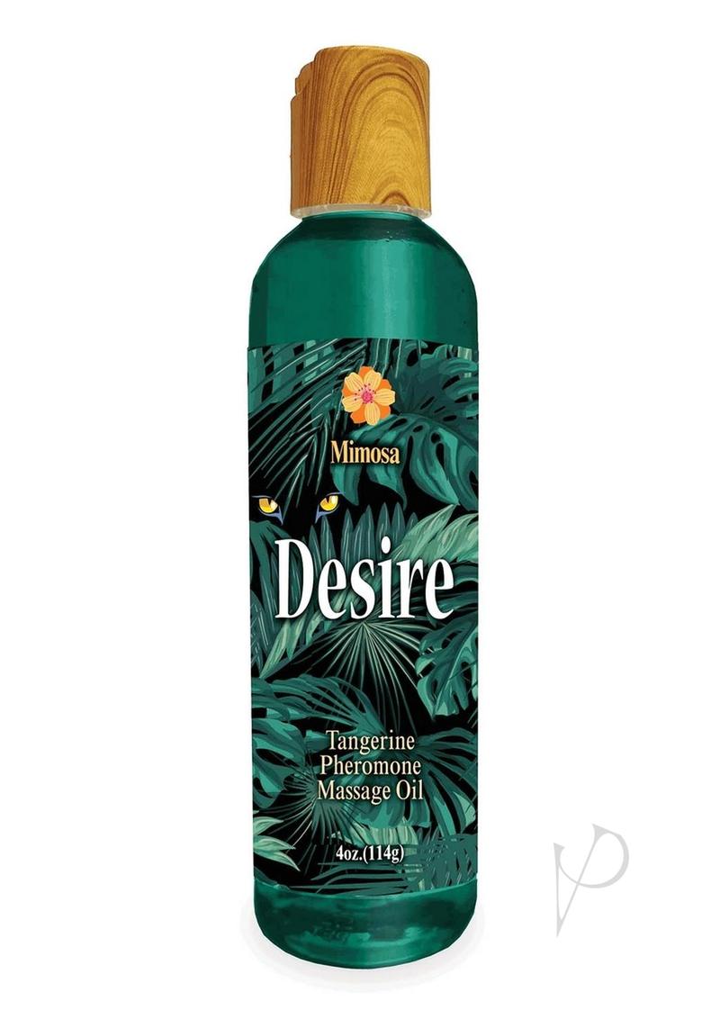 Desire Pheromone Massage Oil 4oz - Tangerine