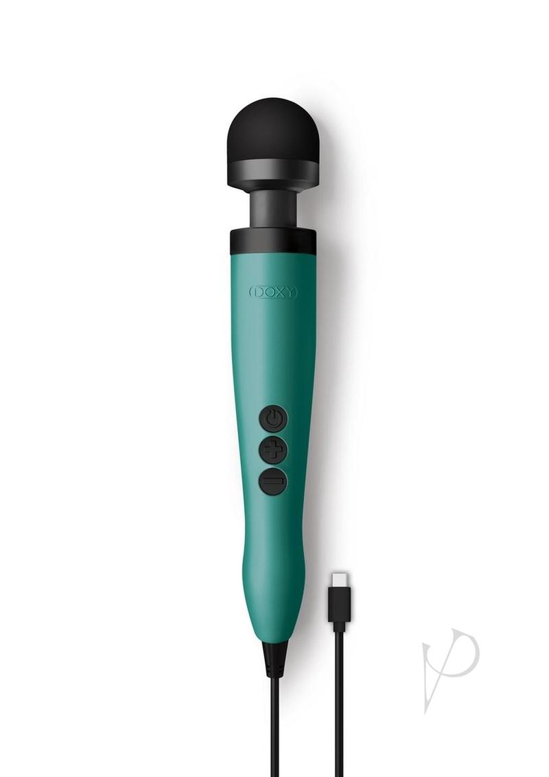 Doxy USB-C Wand Rechargeable Vibrating Body Massager - Blue/Turquoise