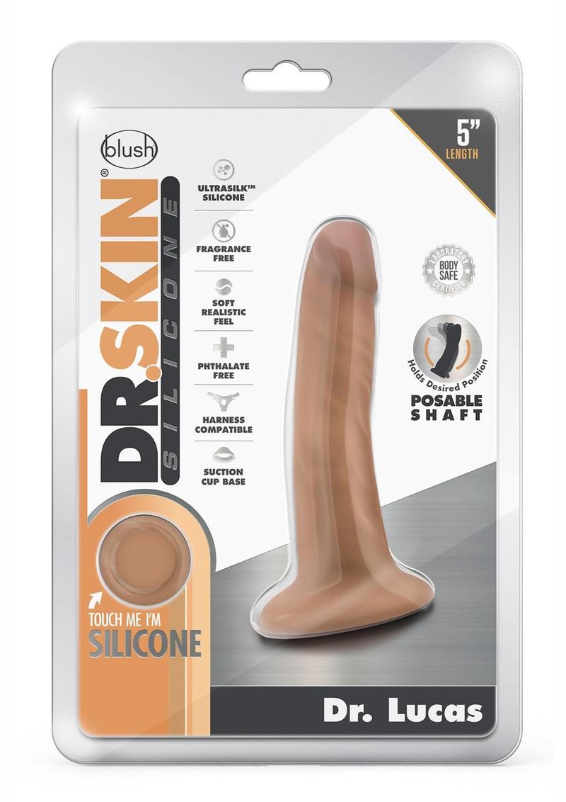 Dr. Skin Dr. Lucas Silicone Dildo with Suction Cup - Caramel - 5.5in