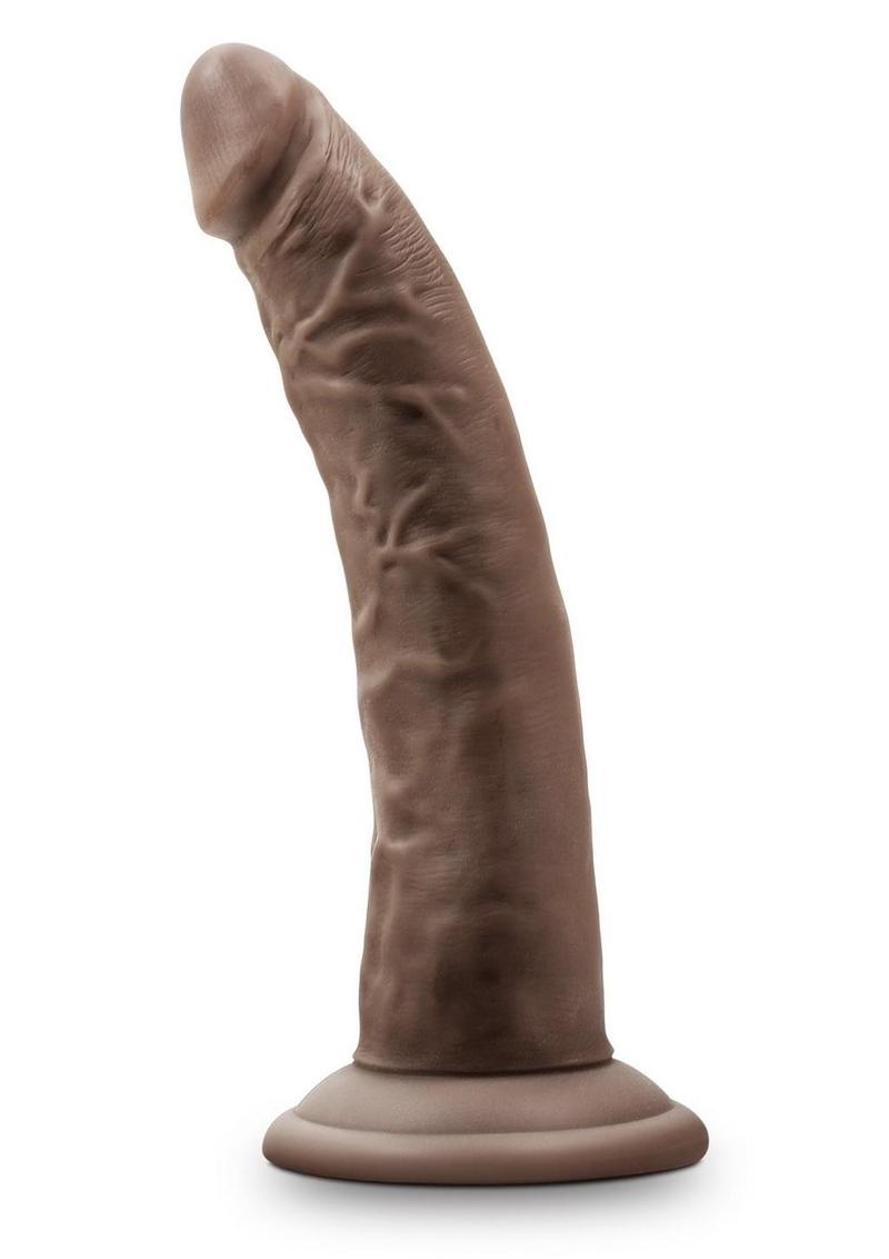 Dr. Skin Plus Posable Dildo - Chocolate - 7in