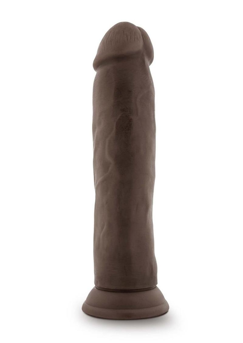 Dr. Skin Plus Thick Posable Dildo with Suction Cup - Chocolate - 9in