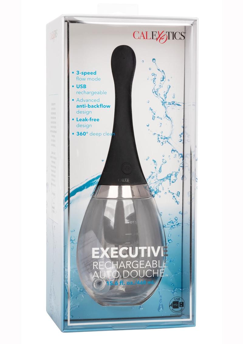 Executive Rechargeable Auto Silicone Douche - Black