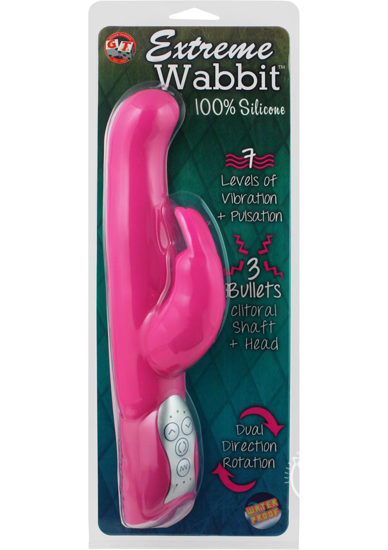 Extreme Wabbit Silicone Rabbit Vibrator - Pink