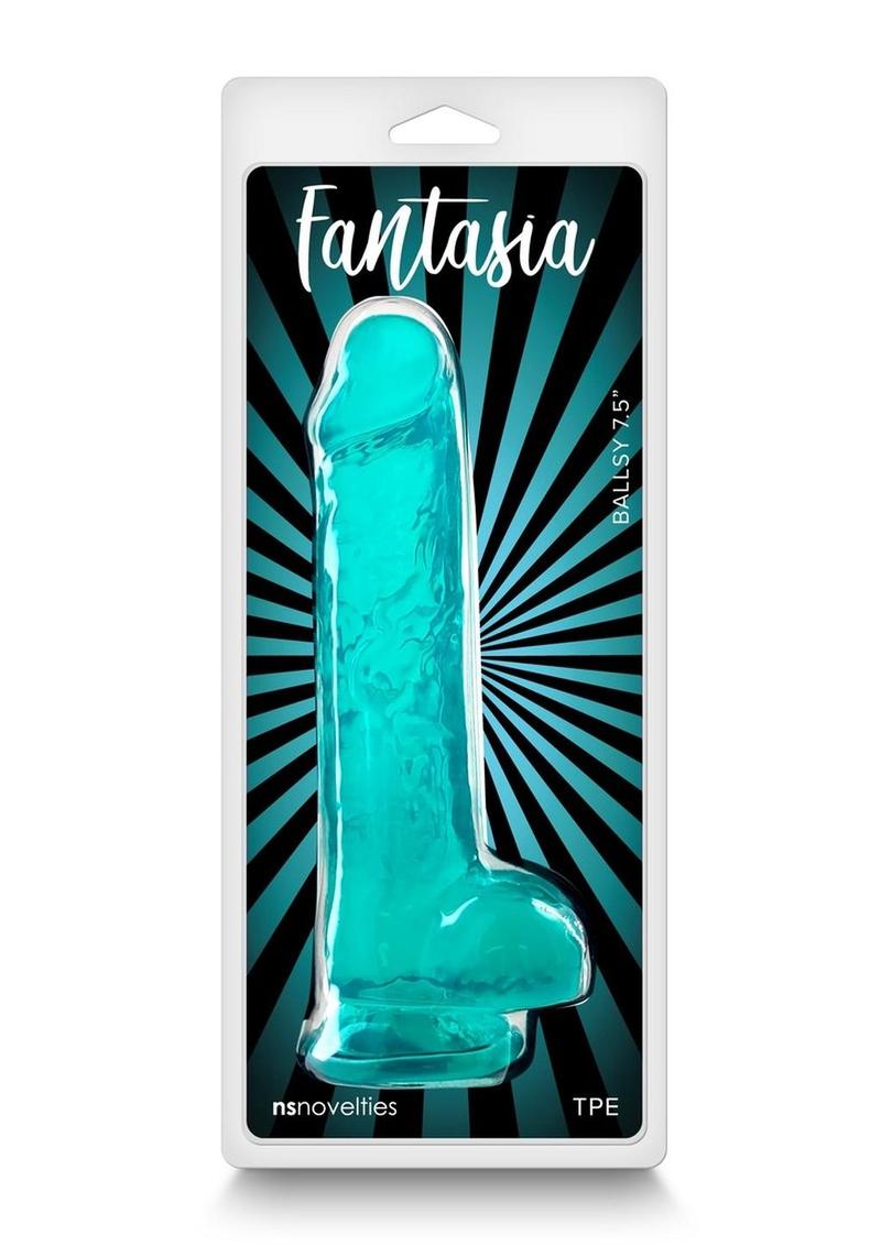 Fantasia Ballsy Dildo - Teal - 4.5in