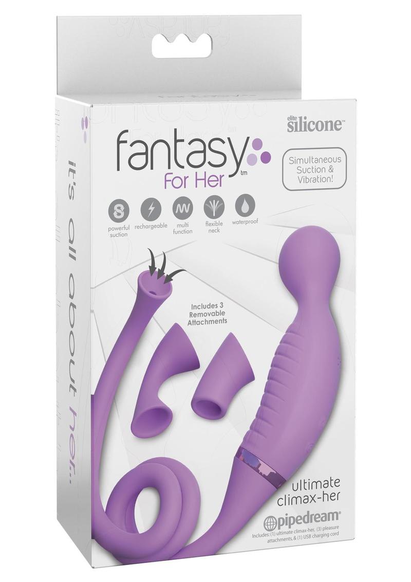 Fantasy For Her Ultimate Climax Her Silicone Rechargeable Waterproof - Purple