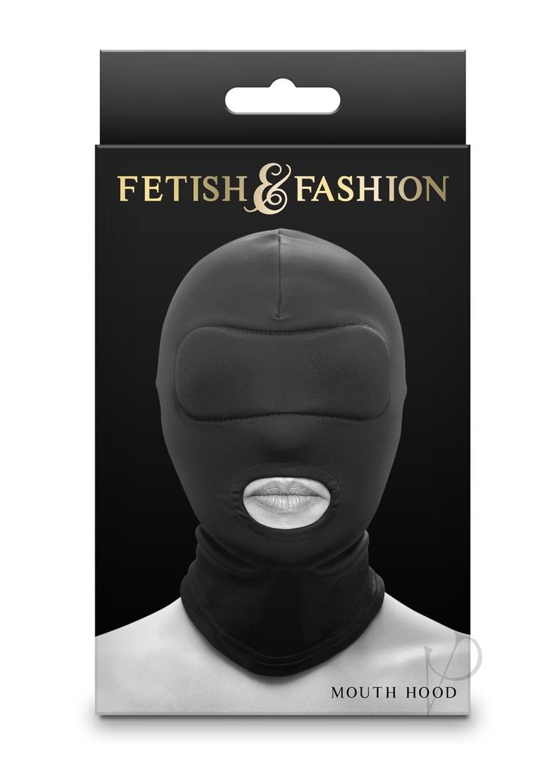 Fetish and Fashion Mouth Hood - Black - One Size