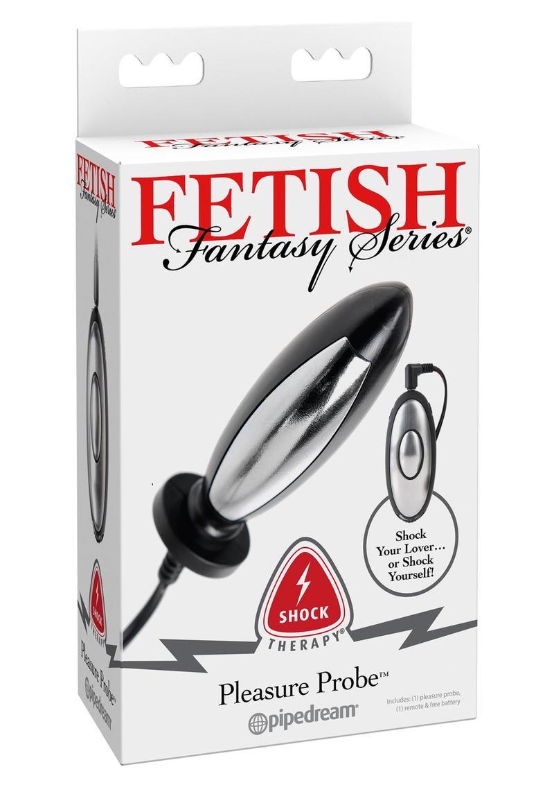 Fetish Fantasy Series Shock Therapy Pleasure Probe with Power - Black/Silver - Unit