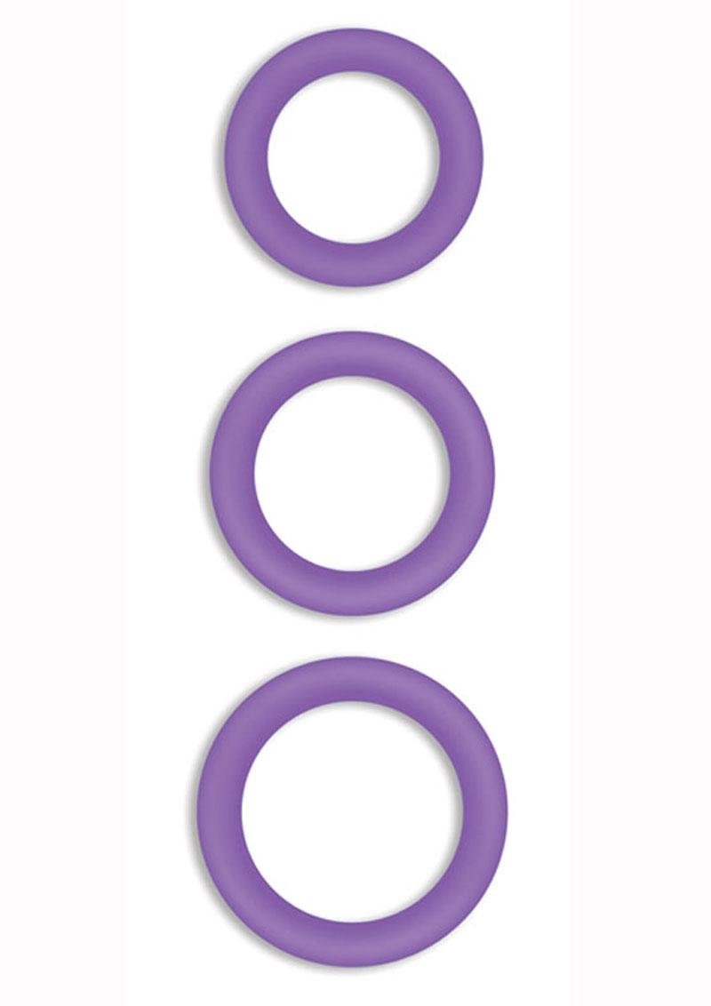 Firefly Halo Medium Silicone Cock Ring - Glow In The Dark/Purple - Medium