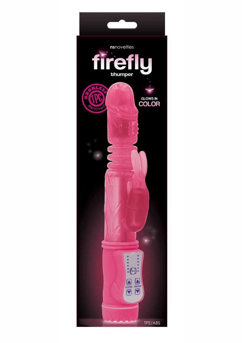 Firefly Thumper Glow In The Dark Thrusting and Rotating Rabbit - Glow In The Dark/Pink