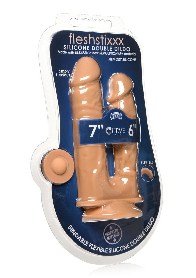 Fleshstixxx Silicone Double Dildo - Caramel