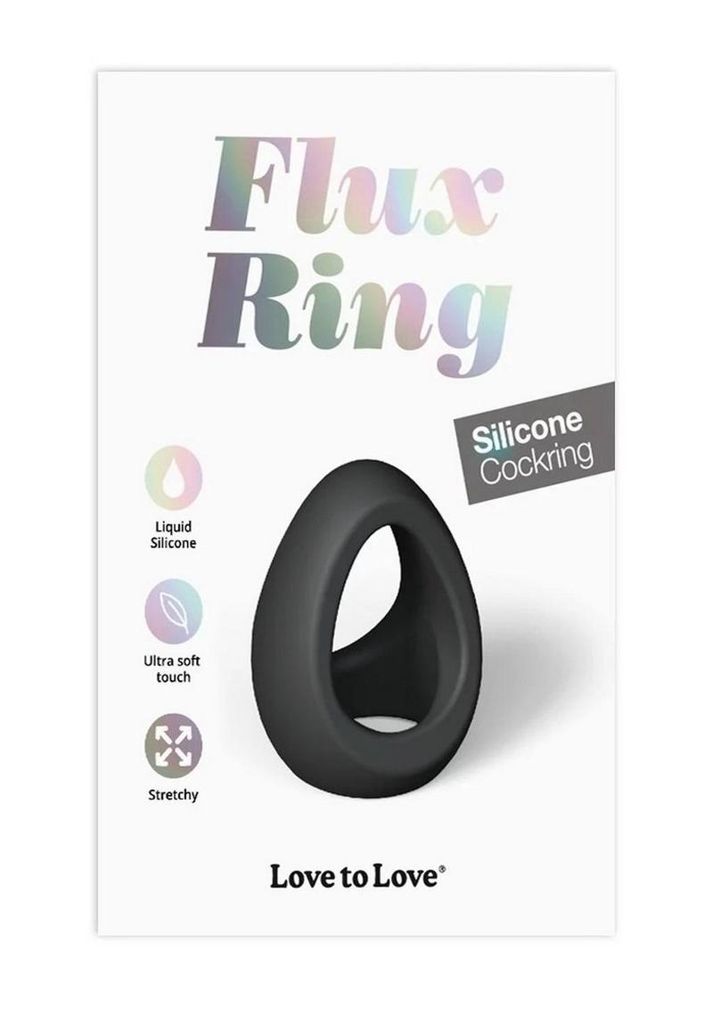 Flux Ring Silicone Cock Ring - Black/Black Onyx