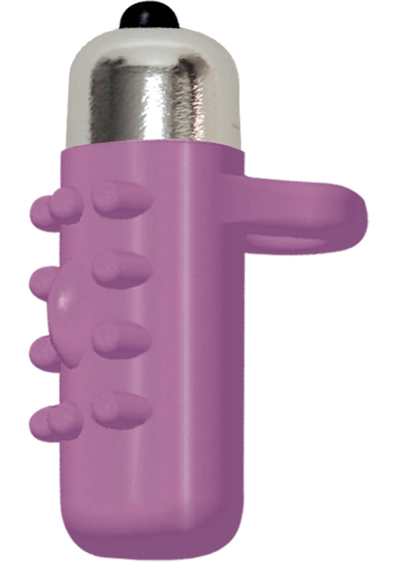 Frisky Fingers Silicone Finger Sleeve with Vibrating Bullet - Purple